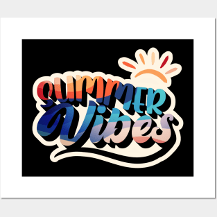 Summer vibes retro Summer vacation design Posters and Art